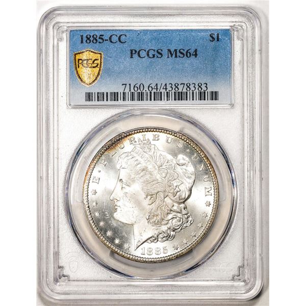 1885-CC $1 Morgan Silver Dollar Coin PCGS MS64