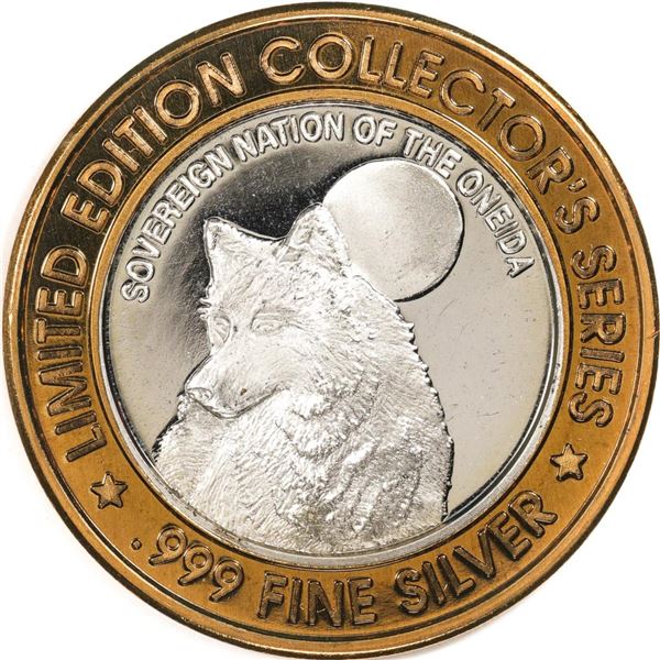 .999 Silver Oneida Bingo Green Bay, Wisconsin $10 Limited Edition Gaming Token