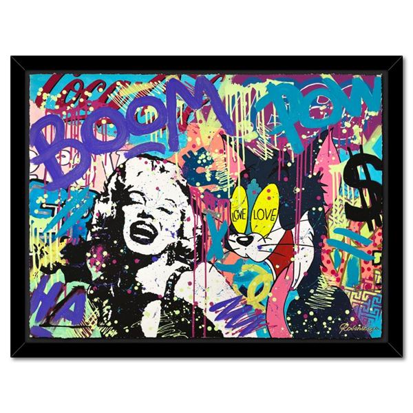 Nastya Rovenskaya "Marilyn in love" Original Mixed Media on Paper