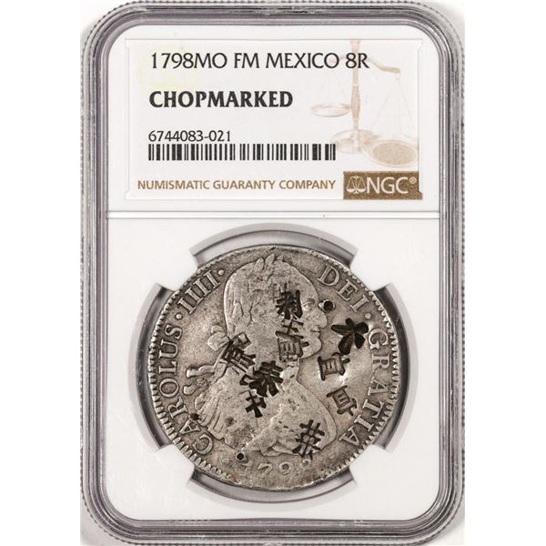 1798MO FM Mexico 8 Reales Silver Coin NGC Chopmarked