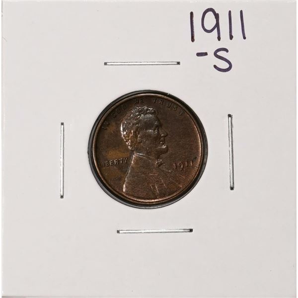 1911-S Lincoln Wheat Cent Coin