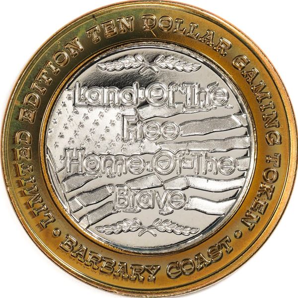.999 Fine Silver Barbary Coast Las Vegas, Nevada $10 Limited Edition Gaming Token