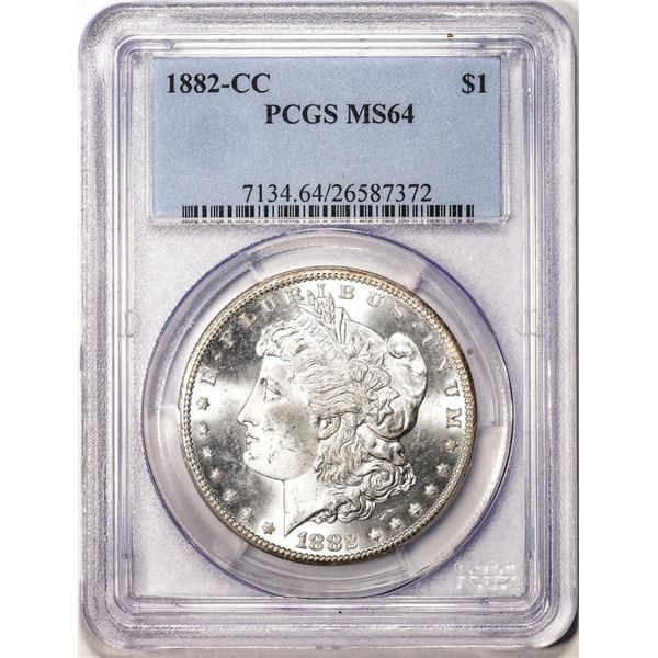 1882-CC $1 Morgan Silver Dollar Coin PCGS MS64