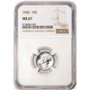 Image 1 : 1942 Mercury Dime Coin NGC MS67