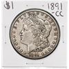 Image 1 : 1891-CC $1 Morgan Silver Dollar Coin