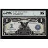 Image 1 : 1899 $1 Black Eagle Silver Certificate Note Fr.233 PMG Choice Very Fine 35EPQ
