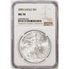 Image 1 : 2003 $1 American Silver Eagle Coin NGC MS70