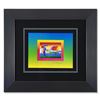 Image 1 : Peter Max "Rainbow Umbrella Man on Blends" Limited Edition Lithograph on Paper