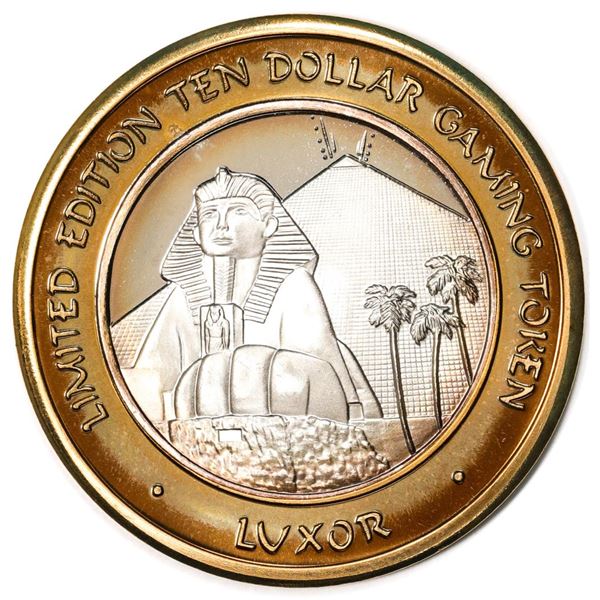 .999 Fine Silver Luxor Las Vegas, Nevada $10 Limited Edition Gaming Token