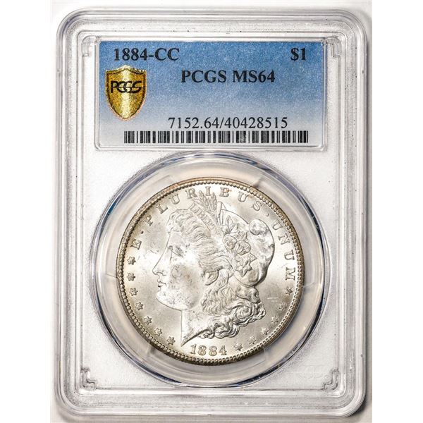 1884-CC $1 Morgan Silver Dollar Coin PCGS MS64