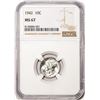 Image 1 : 1942 Mercury Dime Coin NGC MS67