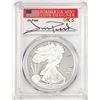 Image 1 : 2020-W $1 Proof American Silver Eagle Coin PCGS PR70DCAM FDOI Jim Peed Signed