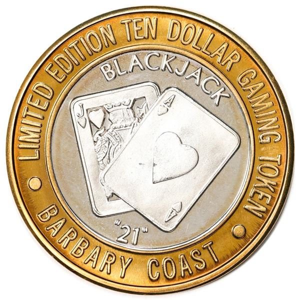 .999 Fine Silver Barbary Coast Casino Las Vegas, NV $10 Limited Edition Gaming Token