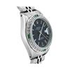 Image 3 : Rolex Ladies Stainless Steel Emerald and Diamond Date Wristwatch With Rolex Box