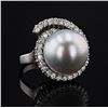 Image 3 : 16.4mm South Sea Pearl and 1.42 ctw Diamond 18K White Gold Ring