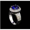 Image 4 : 14KT White Gold 4.79 ctw Sapphire and Diamond Ring