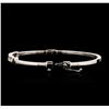 Image 3 : 14KT White Gold 0.68 ctw Diamond Bangle Bracelet