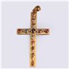 Image 1 : 18K Yellow Gold, Sapphire & Diamond Cross Pendant by Carlo Rici
