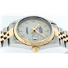 Image 9 : Rolex Mens Two Tone Cream Arabic Jubilee Dial Sapphire Datejust Wristwatch 36MM