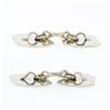 Image 4 : Antique Art Deco 14k White Gold Hand Etched & Engraved Rectangular Cufflinks