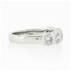 Image 5 : NEW Custom Made Platinum 1.19 ctw Bezel Diamond 5 Stone Classic Wedding Band Rin