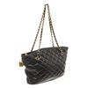Image 3 : Chanel Black Lambskin Leather GHW Chain Tote Bag