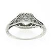 Image 7 : Antique Art Deco 18k Gold European Diamond Solitaire w/ Filigree Engagement Ring