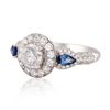 Image 2 : 0.49 ctw Blue Sapphire and 1.63 ctw Diamond 18K White Gold Ring