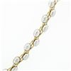 Image 6 : Fancy Solid 14k Yellow Gold Fine Woven Cable Collier Necklace White Gold Beads