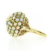 Image 6 : Vintage 14k Gold Bead Cabochon Prong Australian Opal Domed Bombe Statement Ring