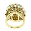 Image 7 : Vintage 14k Gold Bead Cabochon Prong Australian Opal Domed Bombe Statement Ring