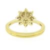 Image 6 : NEW Classic 18k Yellow Gold 5.25mm Pearl .40 ctw Round Diamond Flower Cluster Ri