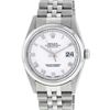 Image 2 : Rolex Mens Stainless Steel No Hole Sapphire White Roman Datejust With Jubilee Ba