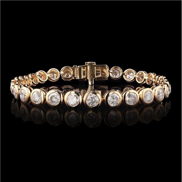 9.35 ctw Diamond 14K Yellow Gold Tennis Bracelet