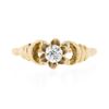 Image 4 : Antique 10k Gold .25 ctw Old European Diamond Flower Prong Setting Engagement Ri
