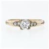 Image 4 : Antique 18K & 14K Gold Old European Diamond Solitaire Engagement or Promise Ring