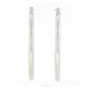 Image 1 : NEW Classic 14K White Gold 1.77" 3mm Plain Polished Round Hoop Snap Earrings