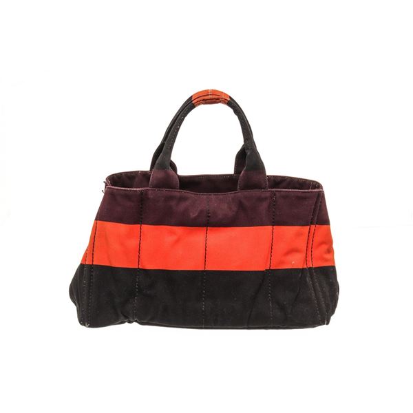 Prada Bordeaux Canvas Canapa Tote Bag