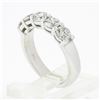 Image 8 : NEW 14k White Gold 1.38 ctw Round Prong Diamond 5 Stone Classic Wedding Band Rin