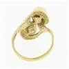 Image 6 : Solid 14k Yellow Gold Dual Round Cultured Pearl Polished Finish Bypass Ring