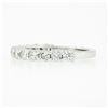 Image 6 : NEW 14k White Gold 1.14 ctw Round Shared Prong Diamond Classic Wedding Band Ring