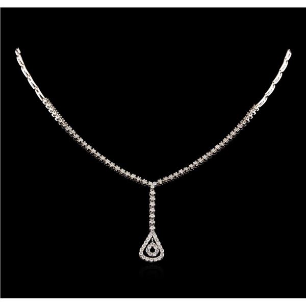 14KT White Gold 1.03 ctw Diamond Necklace