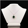 Image 1 : 11.37 ctw Emerald and 0.83 ctw Diamond 18K White Gold Pendant