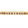 Image 3 : Vintage Victorian Revival 14k Gold 2 ctw Ruby Engraved Side Hinged Bangle Bracel