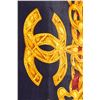 Image 4 : Chanel Gold Navy Silk Chain Scarf
