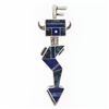 Ray Tracey Navajo Sterling Silver Lapis & Turquoise Broken Arrow Pendant Brooch