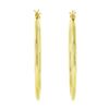 Image 3 : Classic 14K Yellow Gold 1.56" Plain Polished Medium Round Hoop Snap Earrings
