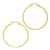 Image 4 : Classic 14K Yellow Gold 1.56" Plain Polished Medium Round Hoop Snap Earrings