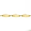 Image 4 : 14k Yellow Gold 6.5" Concave Brushed & Polished Finish Unique Link Bracelet