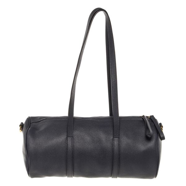 Mansur Gavriel Navy Blue Lambskin Leather Mini Duffle Shoulder Bag